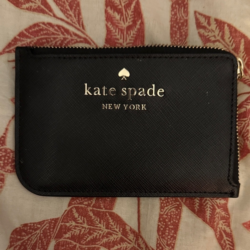 Kate Spade Black Zip Card Holder